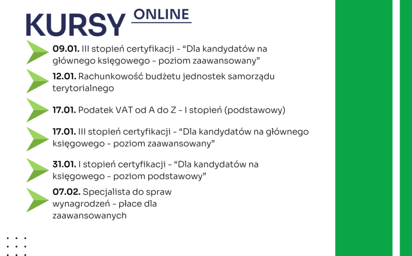 Zapraszamy na najbliższe kursy online