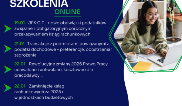 Zapraszamy na najbliższe szkolenia jednodniowe online