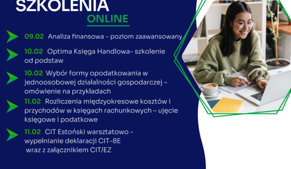 Zapraszamy na najbliższe szkolenia jednodniowe online