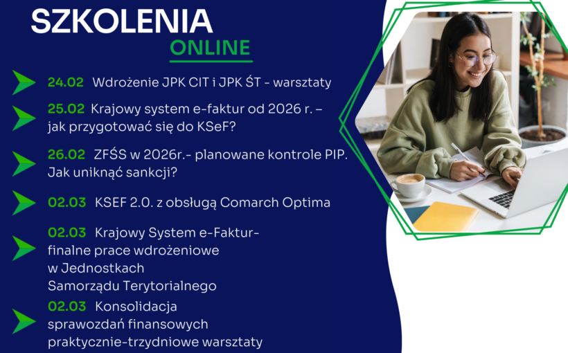 Zapraszamy na najbliższe szkolenia jednodniowe online