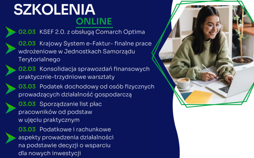 Zapraszamy na najbliższe szkolenia jednodniowe online