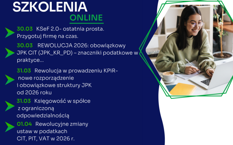 Zapraszamy na najbliższe szkolenia jednodniowe online
