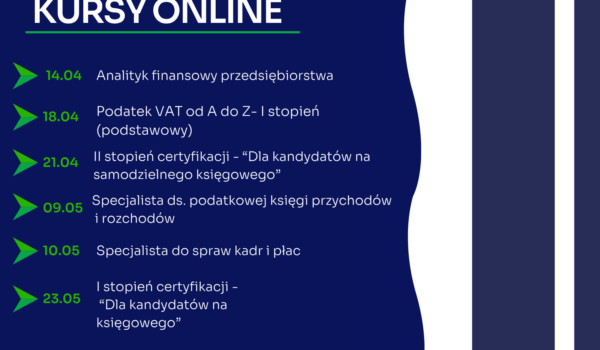 Zapraszamy na najbliższe kursy online