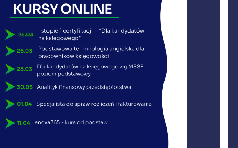 Zapraszamy na najbliższe kursy online