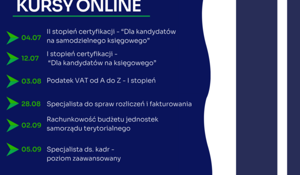 Zapraszamy na najbliższe kursy online