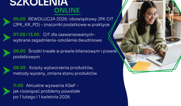 Zapraszamy na najbliższe szkolenia jednodniowe online