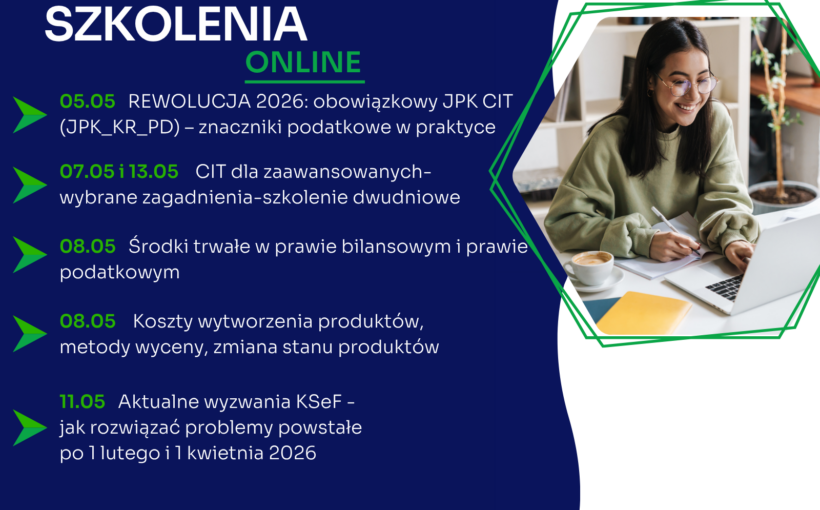 Zapraszamy na najbliższe szkolenia jednodniowe online