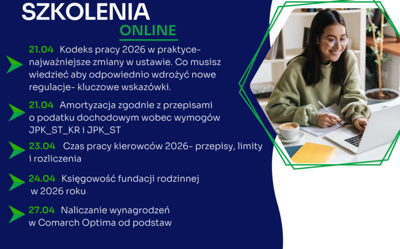 Zapraszamy na najbliższe szkolenia jednodniowe online