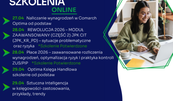 Zapraszamy na najbliższe szkolenia jednodniowe online