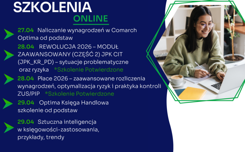 Zapraszamy na najbliższe szkolenia jednodniowe online