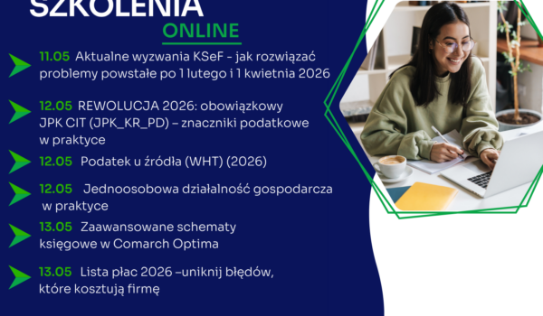 Zapraszamy na najbliższe szkolenia jednodniowe online