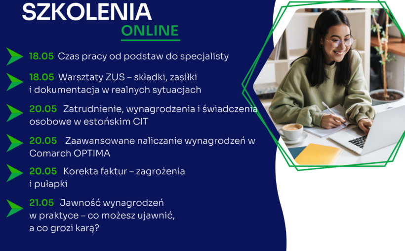Zapraszamy na najbliższe szkolenia jednodniowe online