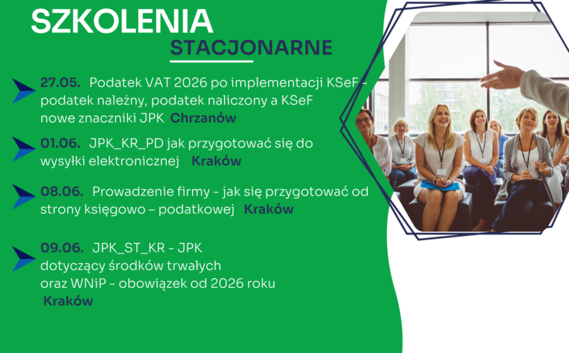 Zapraszamy na najbliższe szkolenia jednodniowe w formie stacjonarnej