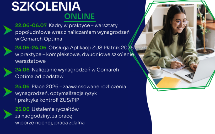 Zapraszamy na najbliższe szkolenia jednodniowe online