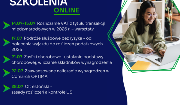 Zapraszamy na najbliższe szkolenia jednodniowe online