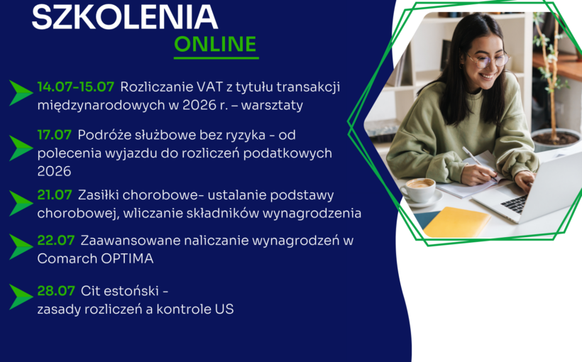 Zapraszamy na najbliższe szkolenia jednodniowe online