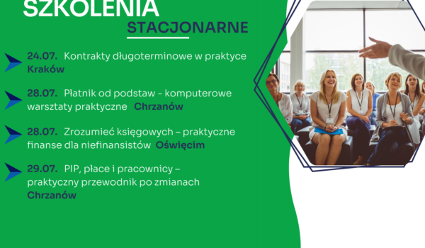 Zapraszamy na najbliższe szkolenia jednodniowe w formie stacjonarnej