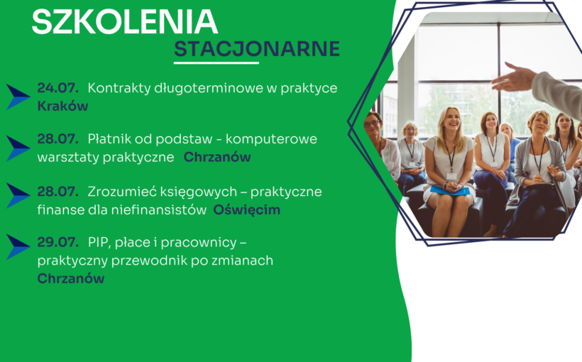 Zapraszamy na najbliższe szkolenia jednodniowe w formie stacjonarnej