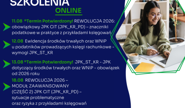 Zapraszamy na najbliższe szkolenia jednodniowe online