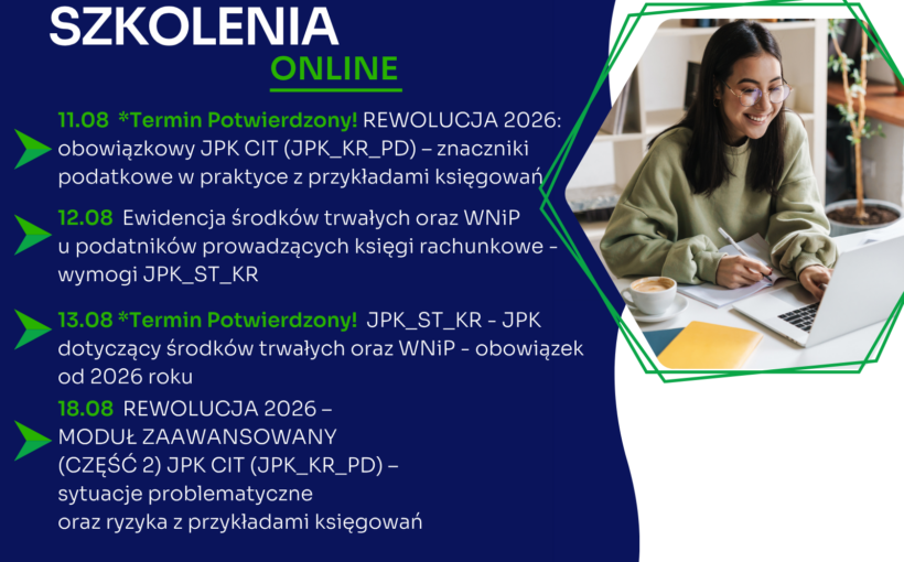 Zapraszamy na najbliższe szkolenia jednodniowe online