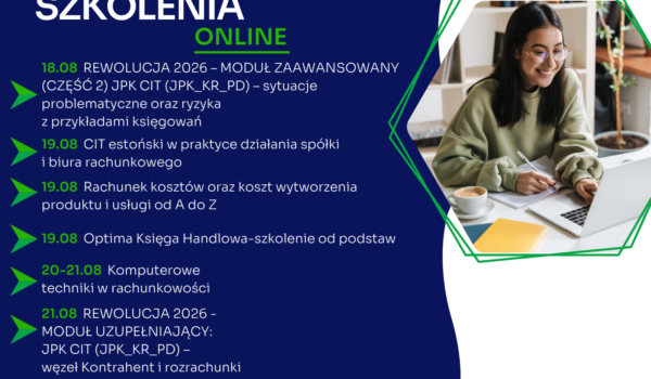 Zapraszamy na najbliższe szkolenia jednodniowe online