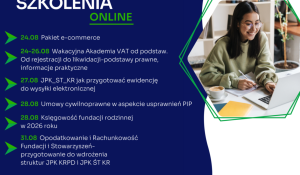 Zapraszamy na najbliższe szkolenia jednodniowe online