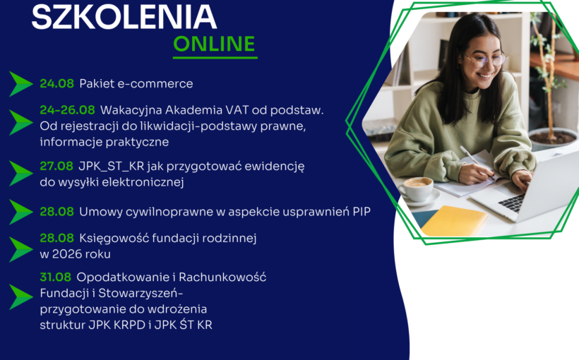 Zapraszamy na najbliższe szkolenia jednodniowe online