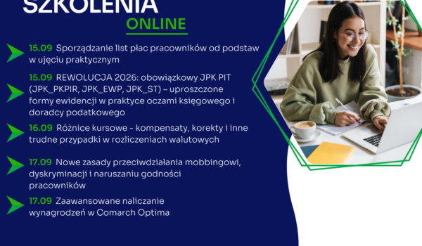 Zapraszamy na najbliższe szkolenia jednodniowe online