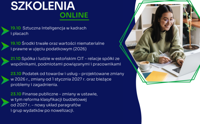 Zapraszamy na najbliższe szkolenia jednodniowe online