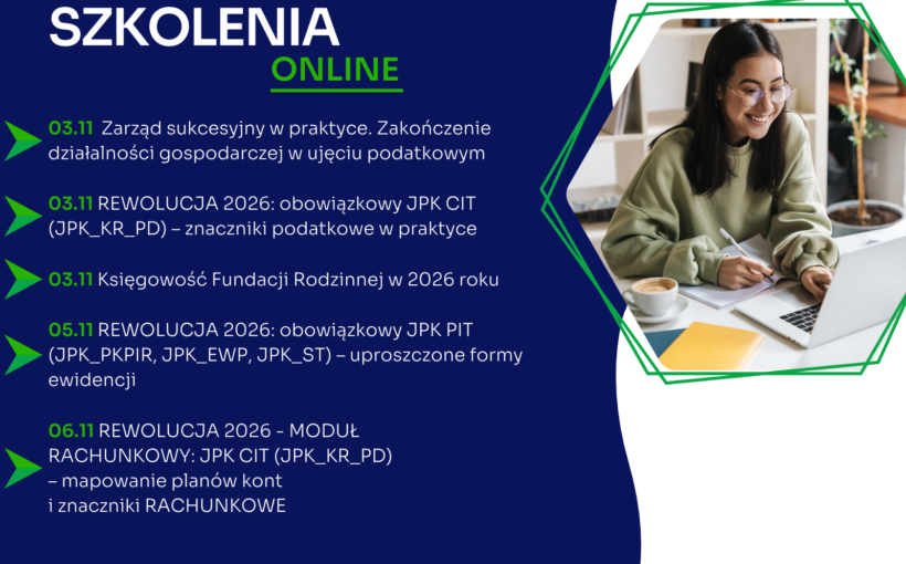 Zapraszamy na najbliższe szkolenia jednodniowe online