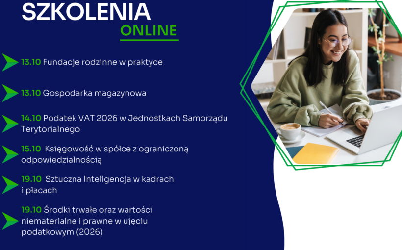 Zapraszamy na najbliższe szkolenia jednodniowe online